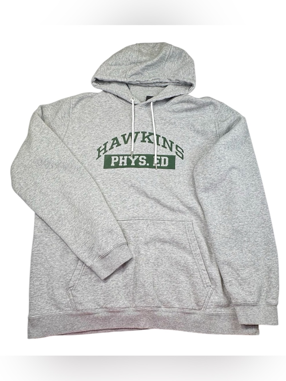 Nike Hoodie Men's Large Gray/Green Cotton Hawkins Phys Ed Pullover Stretch